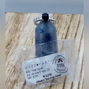 NWT Ryze Party Fire Opal Ring .925 Sterling Silver Size 7